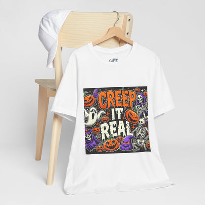 Funny Creep It Real Halloween Unisex Short Sleeve Tee