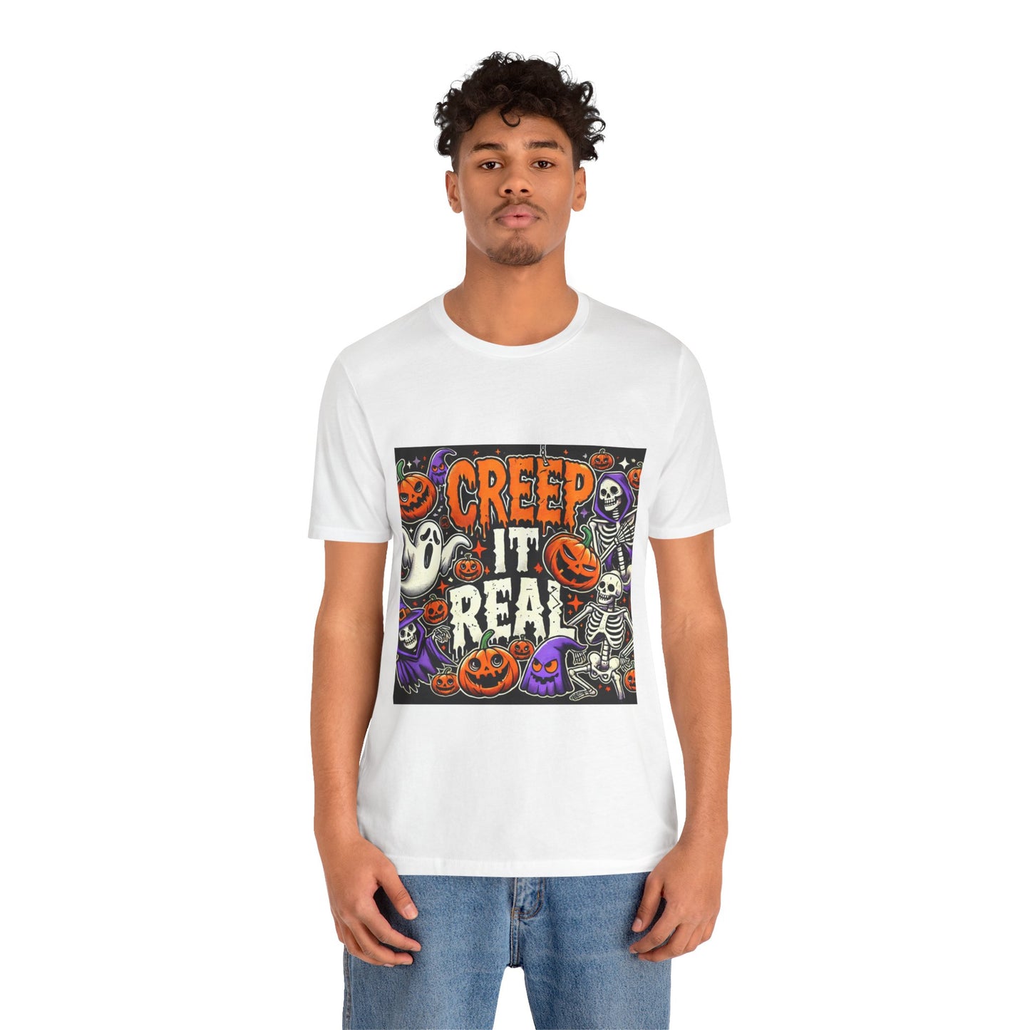 Funny Creep It Real Halloween Unisex Short Sleeve Tee