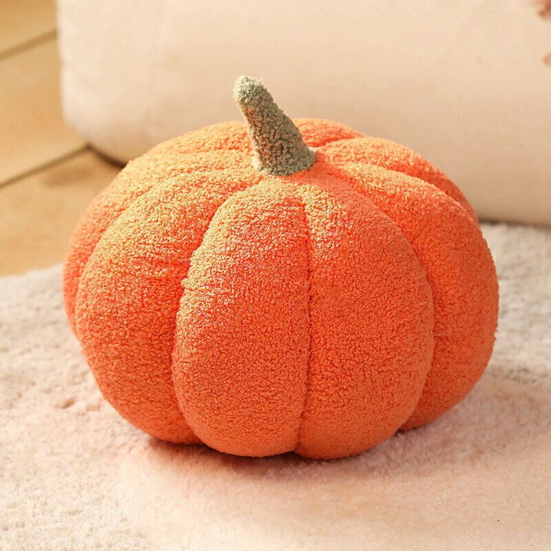 Cute 3D Pumpkin Pillow – Super Soft Teddy Velvet Cushion for Halloween & Home Decor | Plush Pumpkin Toy for Kids & Adults