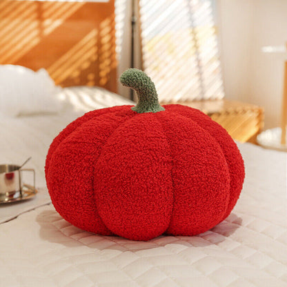 Cute 3D Pumpkin Pillow – Super Soft Teddy Velvet Cushion for Halloween & Home Decor | Plush Pumpkin Toy for Kids & Adults