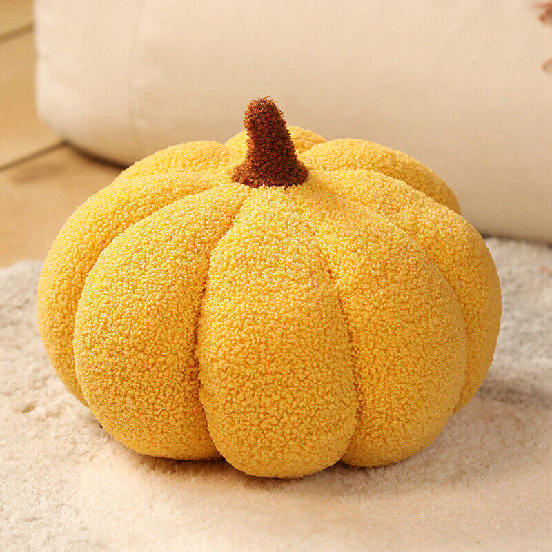 Cute 3D Pumpkin Pillow – Super Soft Teddy Velvet Cushion for Halloween & Home Decor | Plush Pumpkin Toy for Kids & Adults