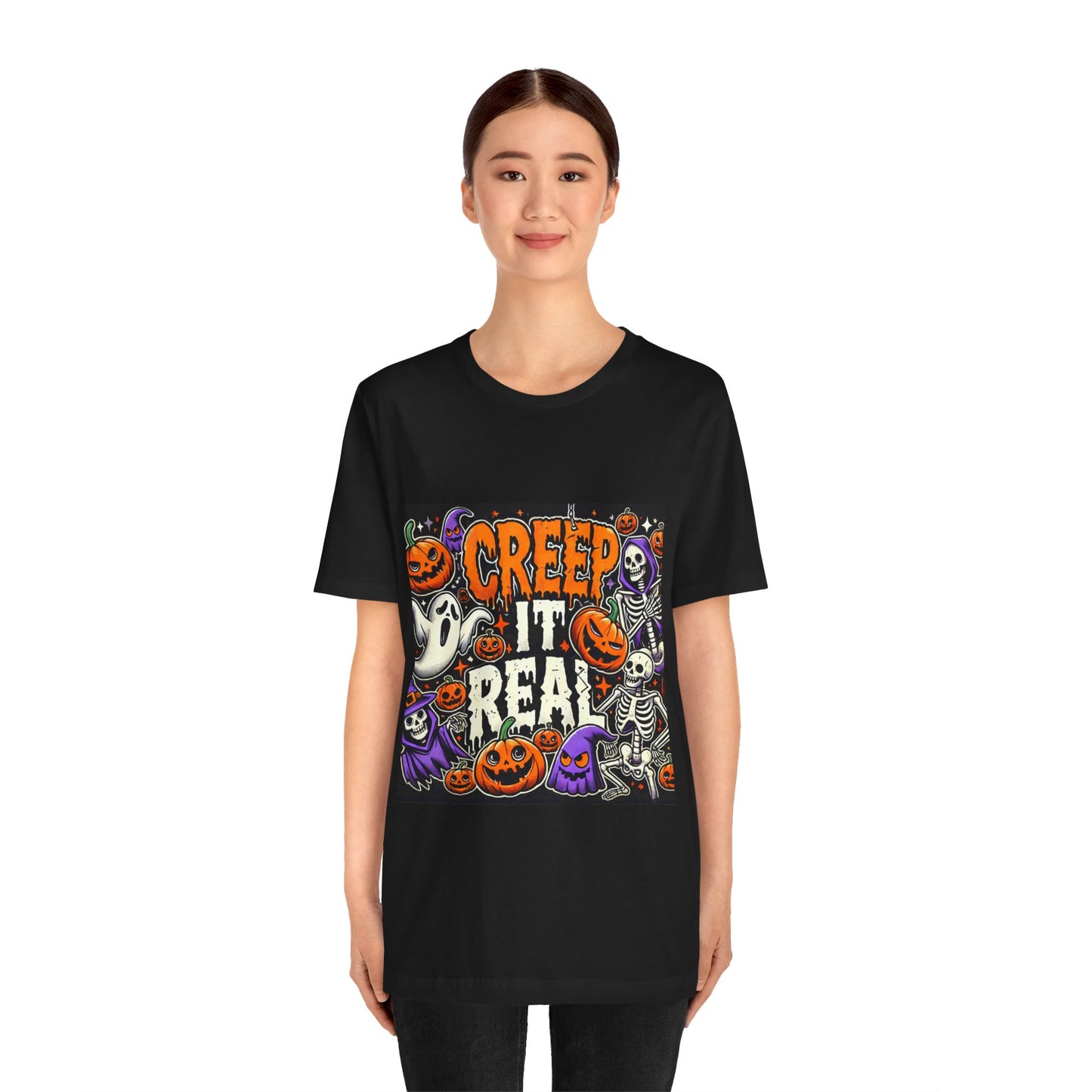 Funny Creep It Real Halloween Unisex Short Sleeve Tee