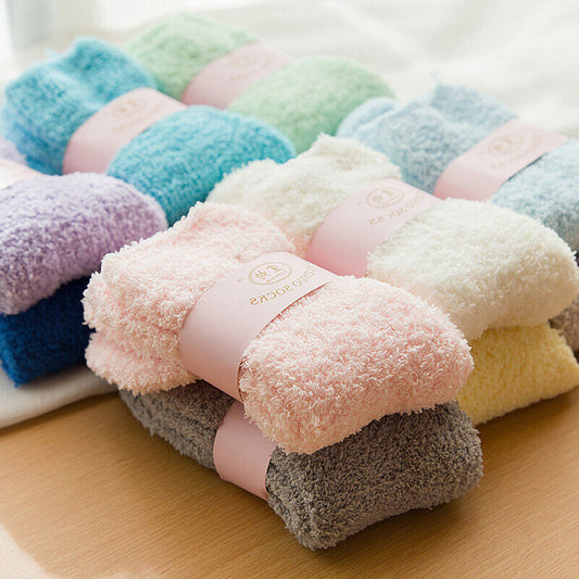 Cozy & Warm Winter Lounge Bed Socks – 6 Pairs