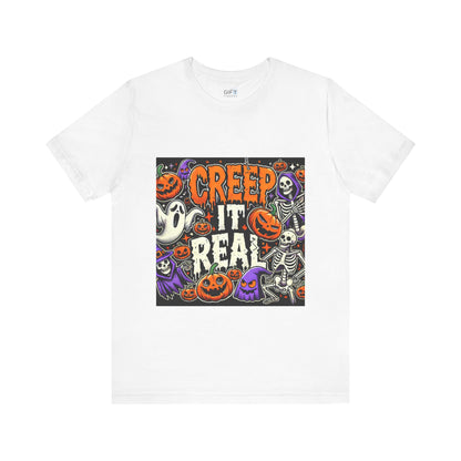 Funny Creep It Real Halloween Unisex Short Sleeve Tee