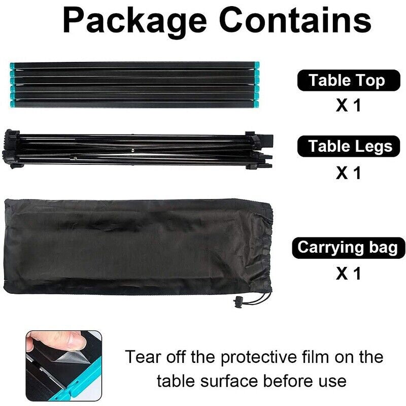 Portable Folding Table with Carry Bag for Camping, Car Detailing, Picnics, BBQs 