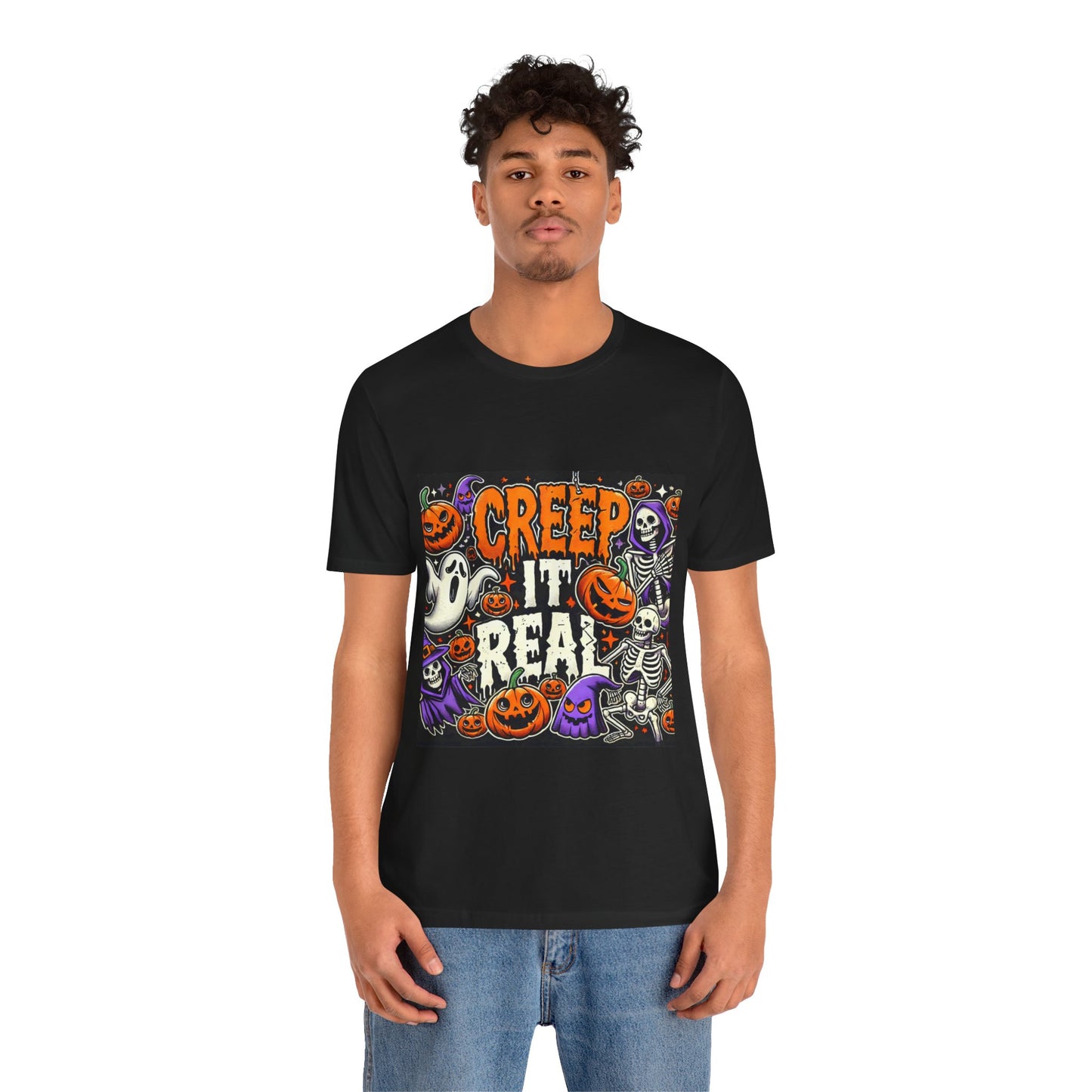 Funny Creep It Real Halloween Unisex Short Sleeve Tee