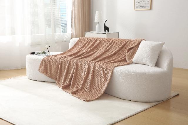 Cubiko Textured Blanket/Super Sofa Throw, Cozy & Stylish Home Decor