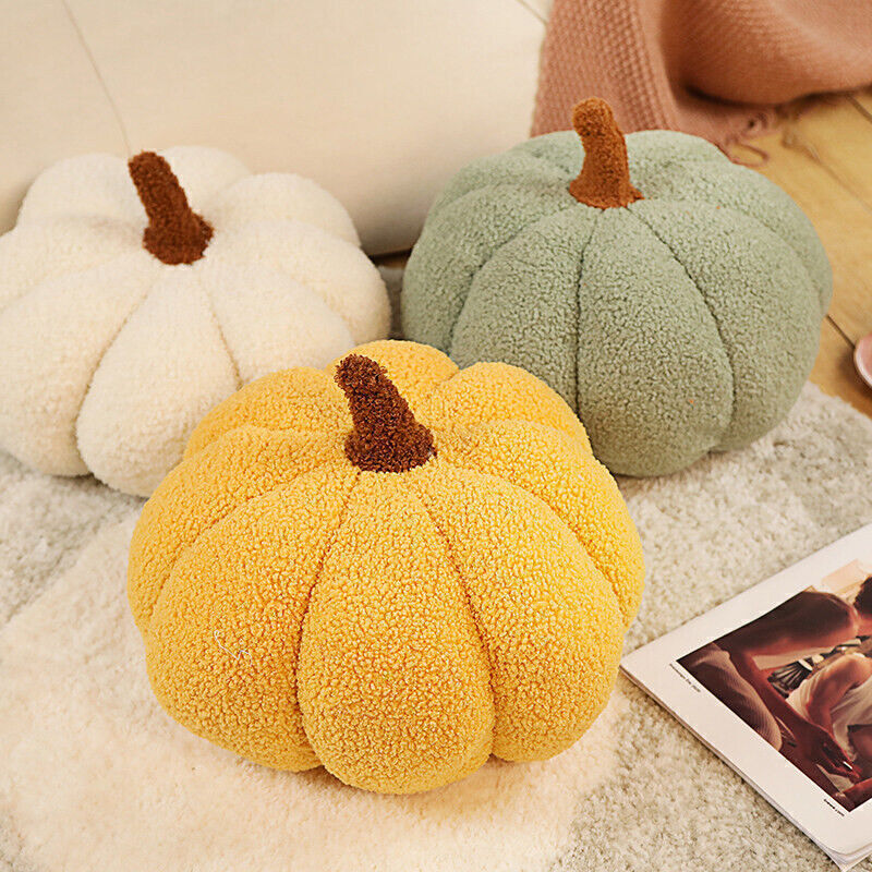 Cute 3D Pumpkin Pillow – Super Soft Teddy Velvet Cushion for Halloween & Home Decor | Plush Pumpkin Toy for Kids & Adults