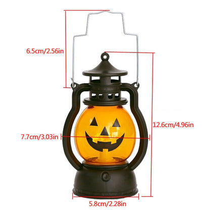 Set of 3 Halloween Jack-O-Lantern Candle Lights – Waterproof Mini Pumpkin Lanterns with Cute Expressions | Perfect Indoor & Outdoor Decor