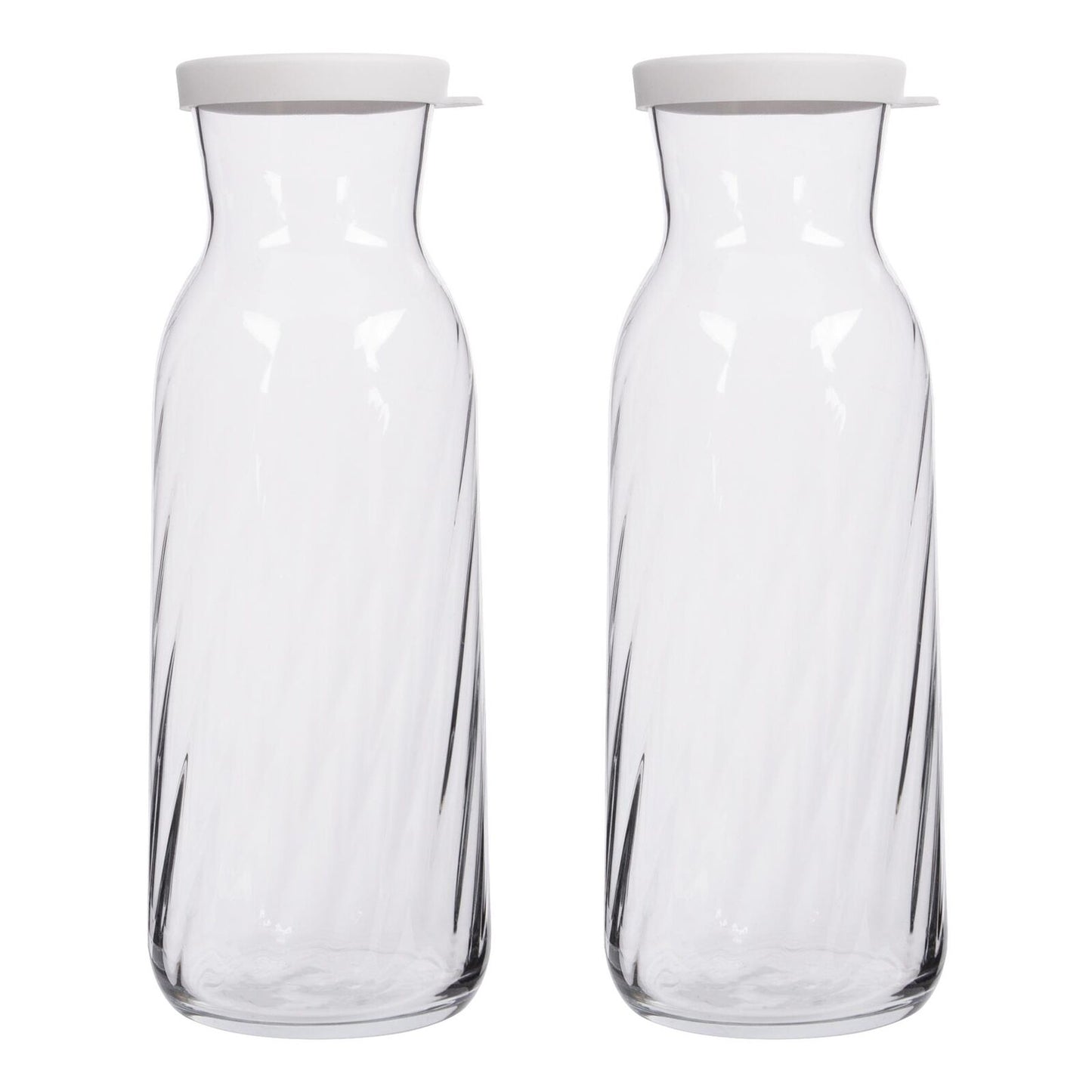 1.2L Glass Carafe with Food-Safe Silicone Lid 2X – Tapered Neck for Easy Pouring | Perfect for Juices, Infusions, Milk & Dry Foods