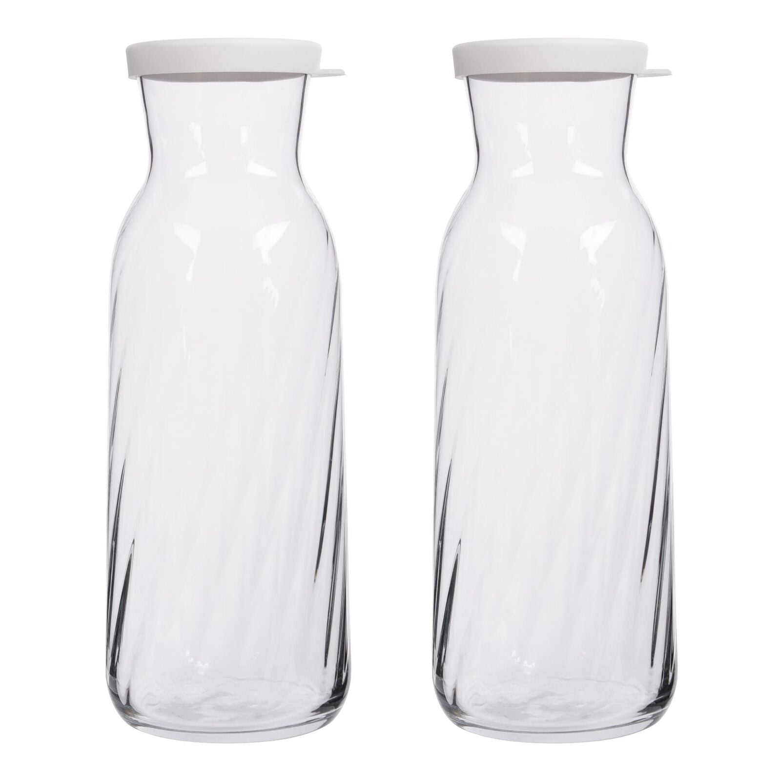 1.2L Glass Carafe with Food-Safe Silicone Lid 2X – Tapered Neck for Easy Pouring | Perfect for Juices, Infusions, Milk & Dry Foods