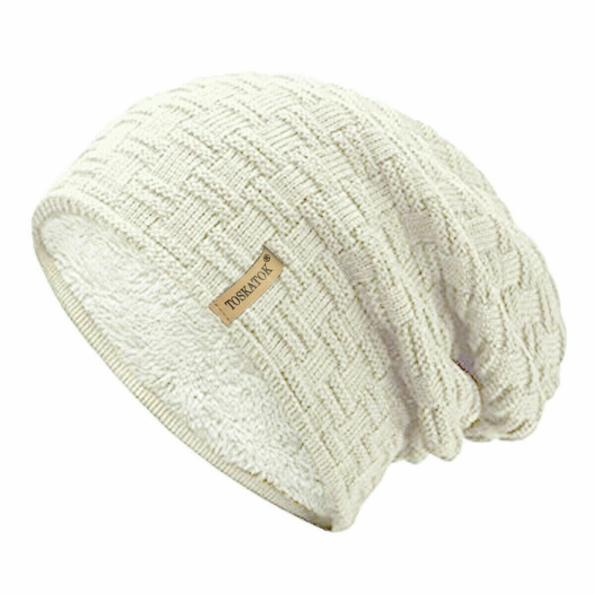 Texture Knit Slouch Beanie