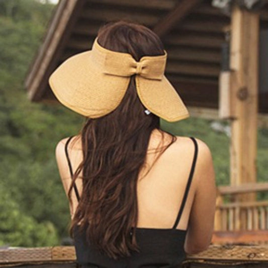 Folding straw hat, Visor.