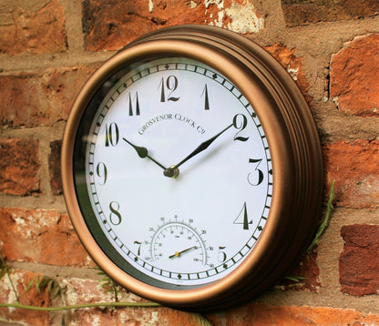 Garden Clock And Thermometer