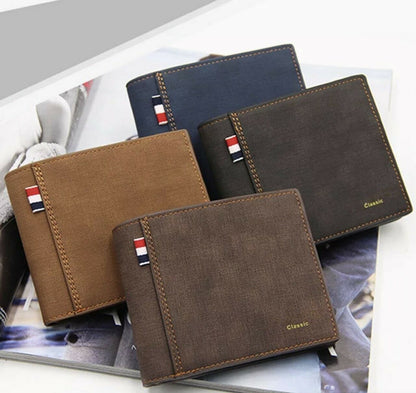 Men's Leather Wallet Rfid Contactless Protection