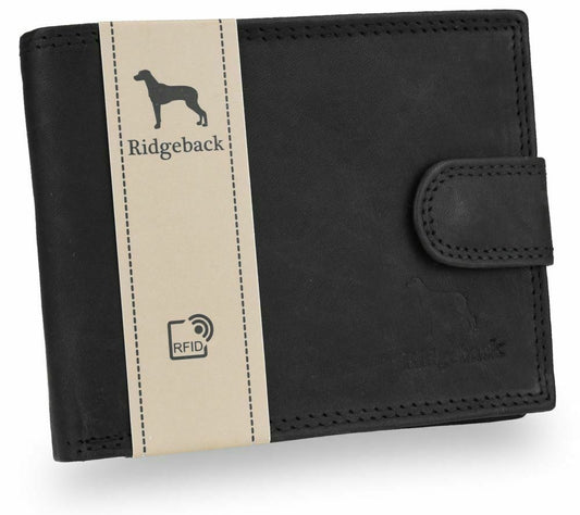 Black Leather Wallet Rfid Safe