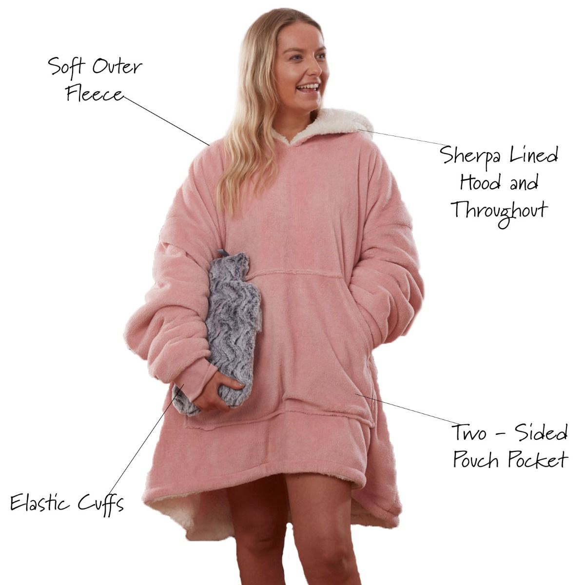 Oversized Ultra Plush Sherpa Blanket Hoodie thegiftfinders